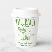 Bachelorette Retro Cocktail Green Personalizado