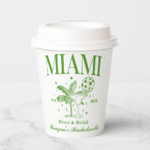 Bachelorette Retro Cocktail Green Personalizado