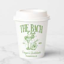 Bachelorette Retro Cocktail Green Personalizado