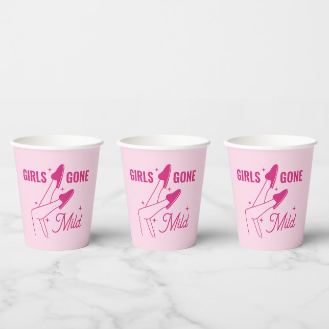 Vasos De Papel Bachillerato de solomillo rosa suave para los chic (Multi)