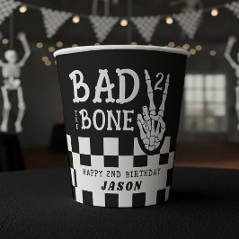Vasos De Papel Bad 2 the Bone Skeleton 2nd Birthday Party
