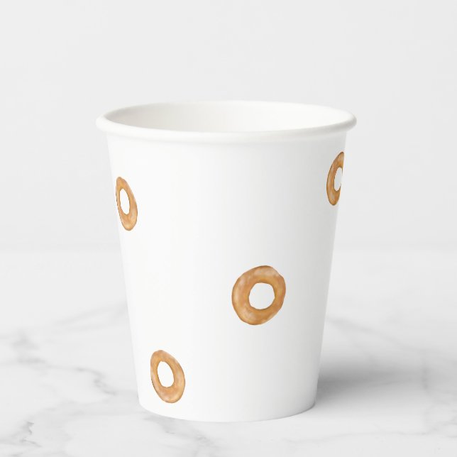 Vasos De Papel BAGELS | Pequeños Bagels White (Anverso)