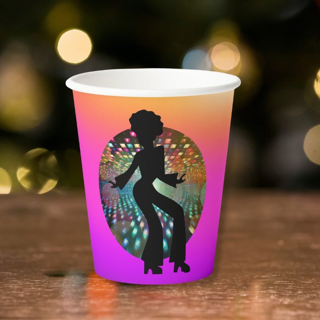 Vasos De Papel Bailarina de disco vibrante (Subido por el creador)