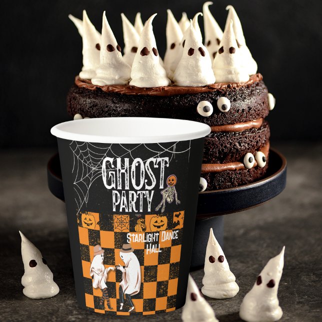 VASOS DE PAPEL BAILE DE HALLOWEEN  (Subido por el creador)