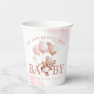 Vasos De Papel BAILEY Bearly Wait Teddy Bear Baby Shower