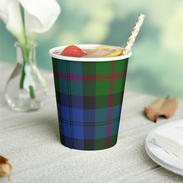Vasos De Papel Baird Scottish Clan Tartan Paper Cups (in situ)