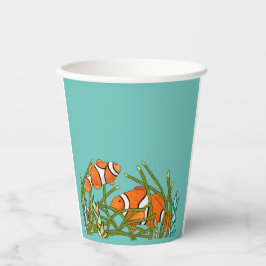 Vasos De Papel Bajo el Mar Payaso