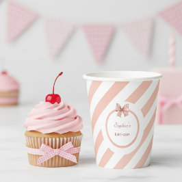 Vasos De Papel Baking Party Girls Birthday Fun Pink