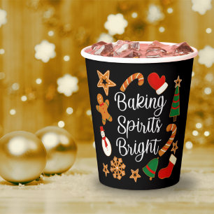 Vasos De Papel Baking Spirit Bright Gingerbread Navidades Cookie