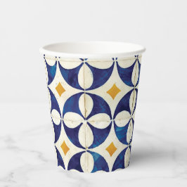 Vasos De Papel Baldosas portuguesas - Diseño del patrón Azulejo