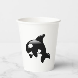 Vasos De Papel Ballena pequeña orca