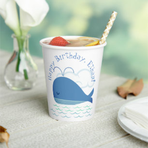 Vasos De Papel Ballena relajada