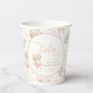 Vasos De Papel Ballerina Mouse Tutu Emocionado Baby Shower