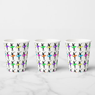 Vasos De Papel Ballerina Neon Ballet bailarinas Fiesta de cumplea