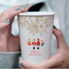 Vasos De Papel Ballet de invierno Nutcracker Copo de nieve Cumple
