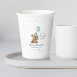 Vasos De Papel Balón de oso azul niño bebé papel de ducha