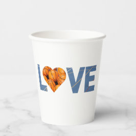 Vasos De Papel baloncesto de amor