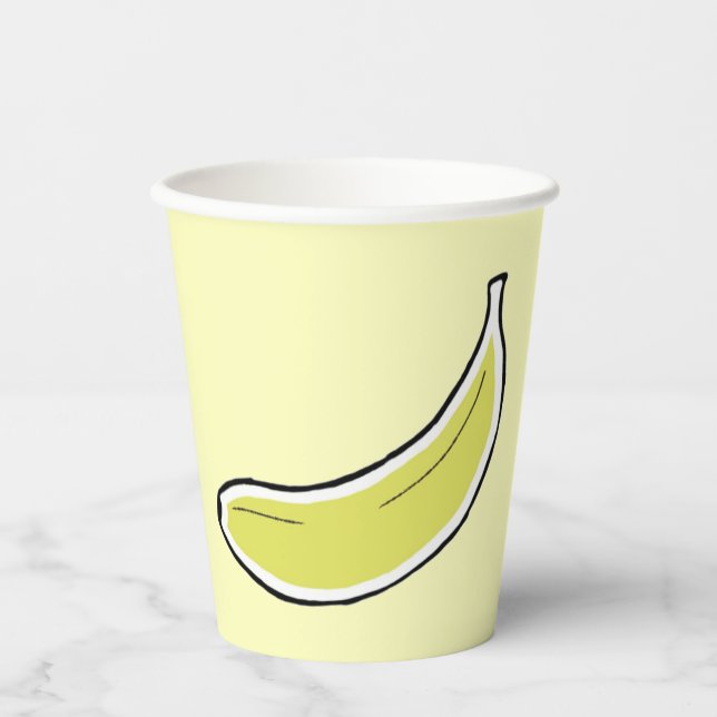 Vasos De Papel Banana (Anverso)