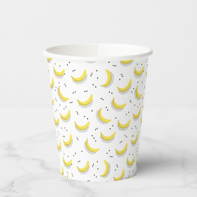 Vasos De Papel Bananas geométricas (Izquierda)