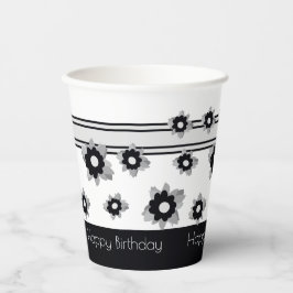 Vasos De Papel Banda Moderna Y Floral