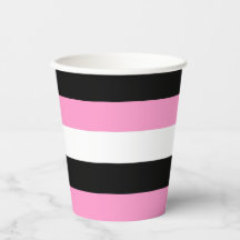 Bandas negras, blancas y rosas