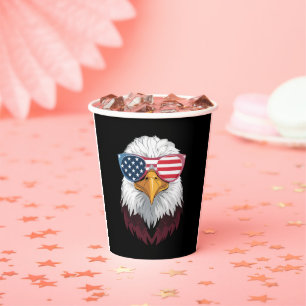 Vasos De Papel Bandera Americana Águila Patriótica 4 De Julio