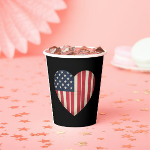 Vasos De Papel Bandera Americana Patriótica de EEUU Estrella Fran