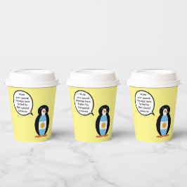 Vasos De Papel Bandera Argentina Pingüino Personalizado Hablando