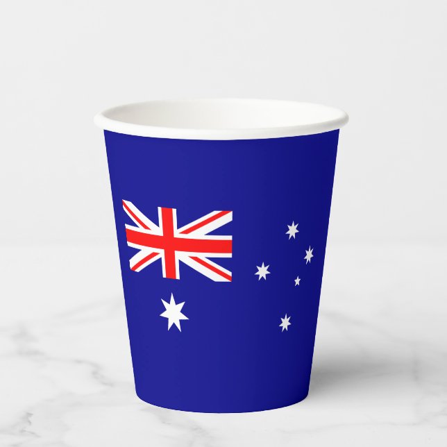 Vasos De Papel Bandera australiana patriótica (Anverso)