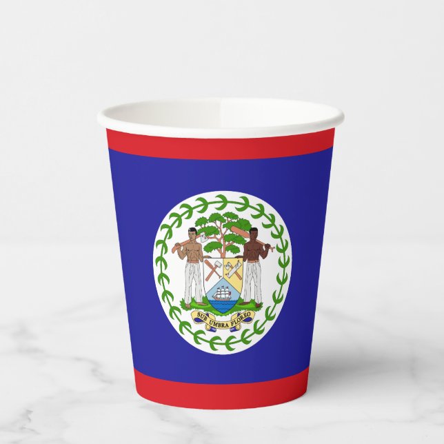 Vasos De Papel Bandera Beliceña (Izquierda)