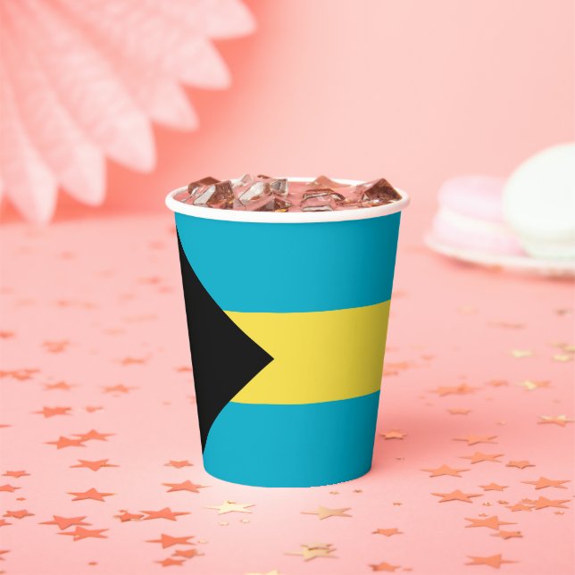 Vasos De Papel Bandera de Bahamas (in situ)