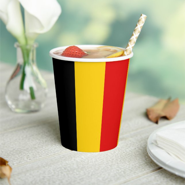 Vasos De Papel Bandera de Bélgica (in situ)