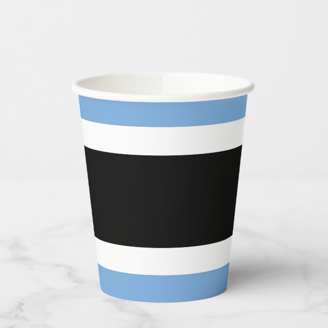 Vasos De Papel Bandera de Botsuana (Izquierda)