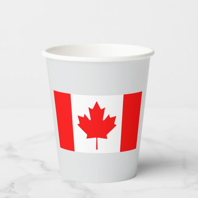 Vasos De Papel Bandera de Canadá (Anverso)