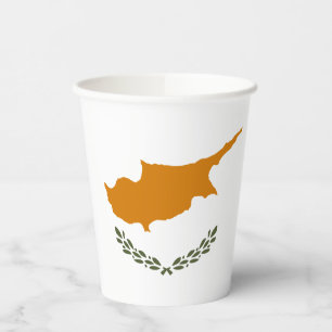 Vasos De Papel Bandera de Chipre