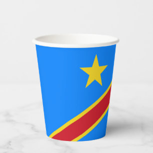 Vasos De Papel Bandera de Congo Kinshasa