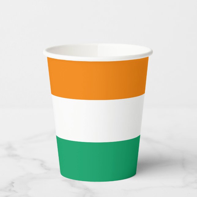 Vasos De Papel Bandera de Costa de Marfil (Izquierda)
