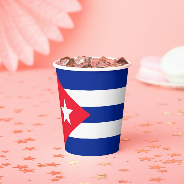 Vasos De Papel Bandera de Cuba (in situ)
