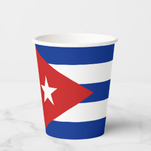 Vasos De Papel Bandera de Cuba