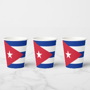 Vasos De Papel Bandera de Cuba