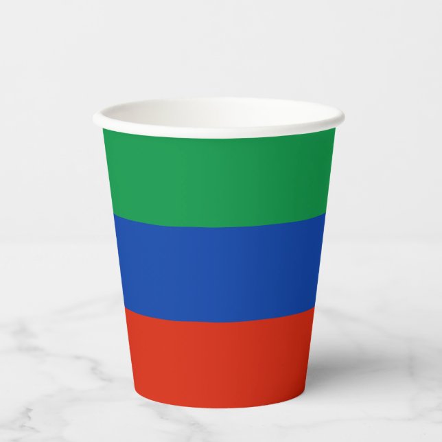 Vasos De Papel Bandera de Daguestán (Anverso)