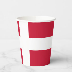 Vasos De Papel Bandera de Dinamarca