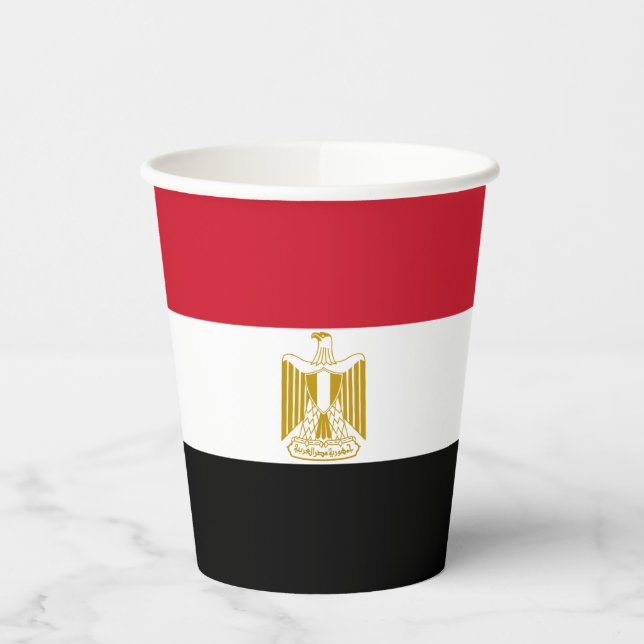 Vasos De Papel Bandera de Egipto (Izquierda)