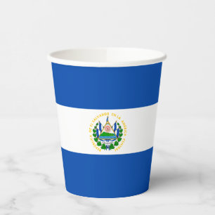 Vasos De Papel Bandera de El Salvador