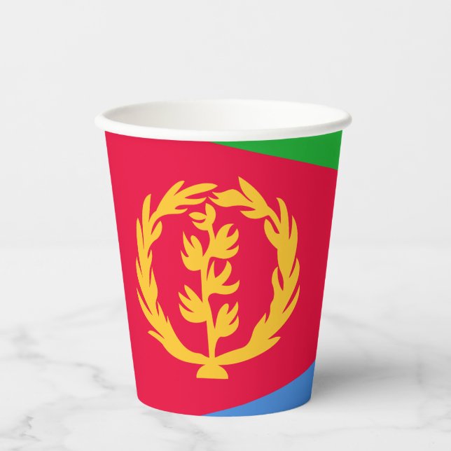 Vasos De Papel Bandera de Eritrea (Anverso)