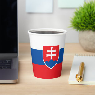 Vasos De Papel Bandera de Eslovaquia