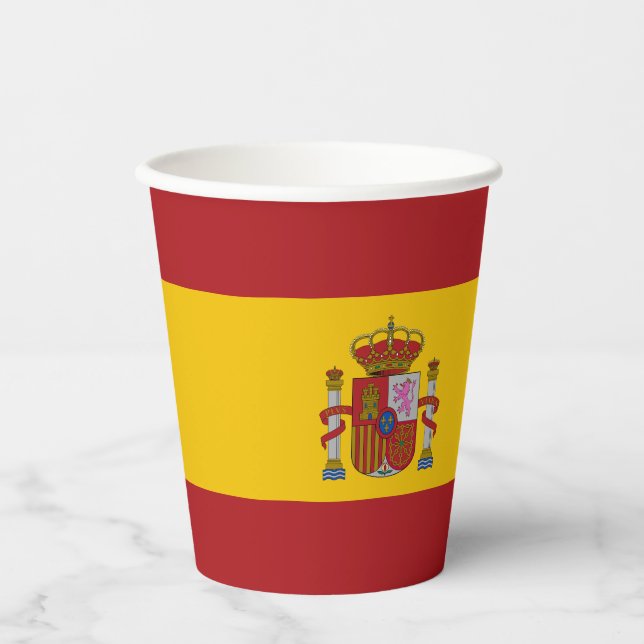 Vasos De Papel Bandera de España (Anverso)