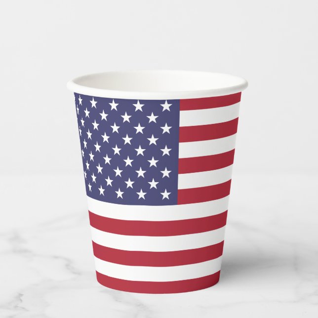 Vasos De Papel Bandera de Estados Unidos (Anverso)