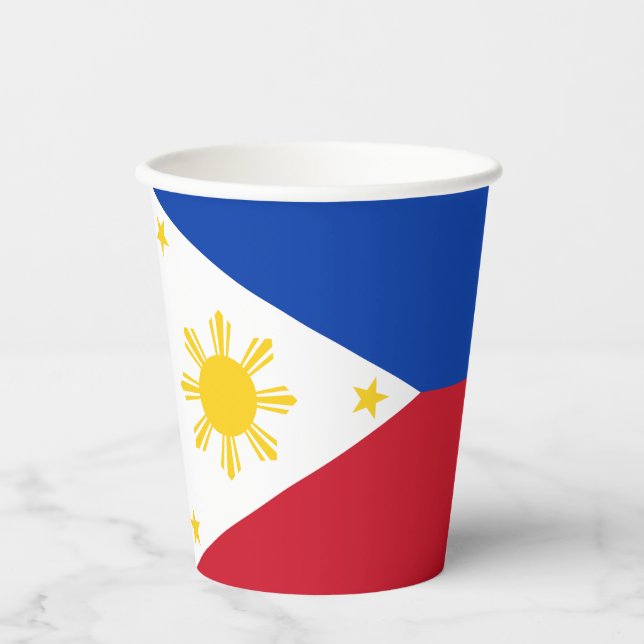 Vasos De Papel Bandera de Filipinas (Anverso)