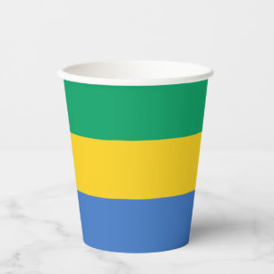 Vasos De Papel Bandera de Gabón